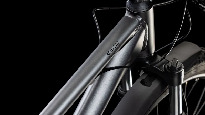 2025 Cube Acid 240 Allroad - 24inch wheel kids bike - Grey / Flash-2