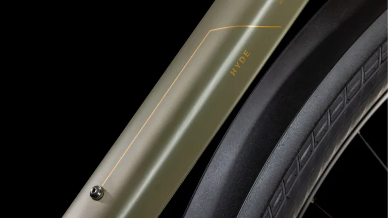 2025 Cube Hyde PRO FE - Fully equipped Belt drive Hybrid Bike - Dusty Olive / Gold-3