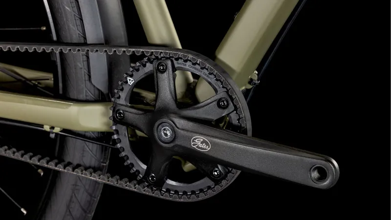 2025 Cube Hyde PRO FE - Fully equipped Belt drive Hybrid Bike - Dusty Olive / Gold-4