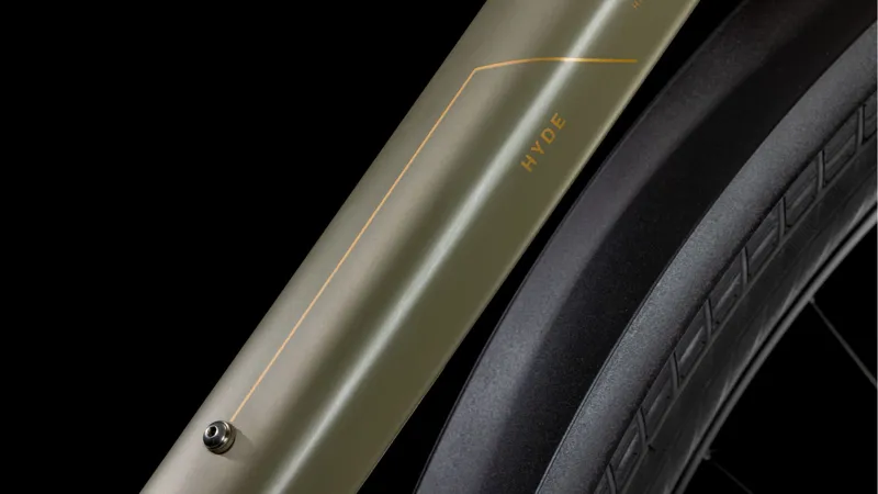 2025 Cube Hyde PRO FE - Fully equipped Belt drive Hybrid Bike - Dusty Olive / Gold-6