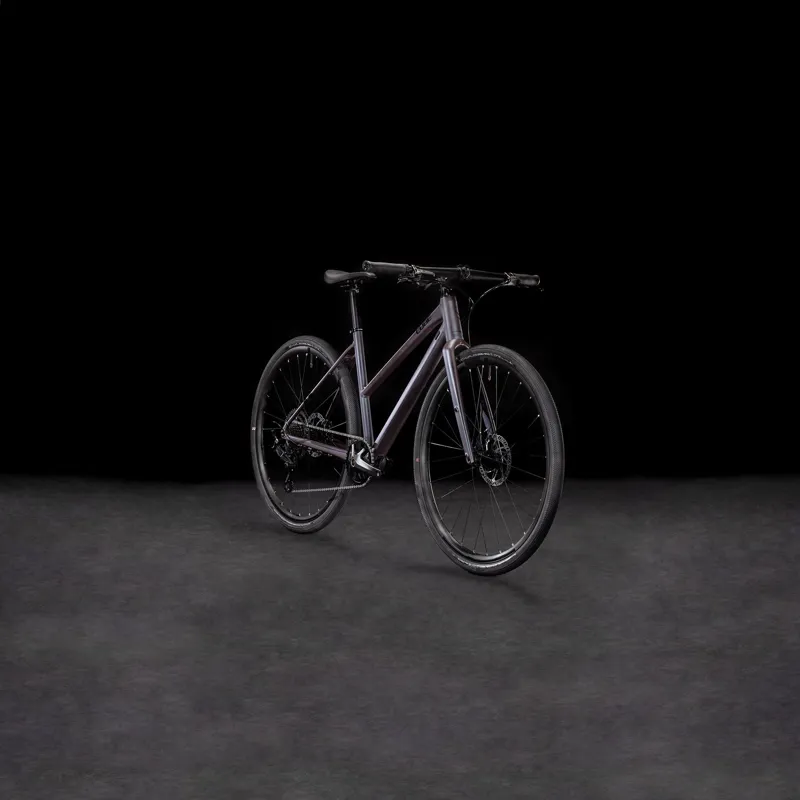 2025 Cube Nulane One - Trapeze frame Hybrid Bike - Mineral Grey / Black-1