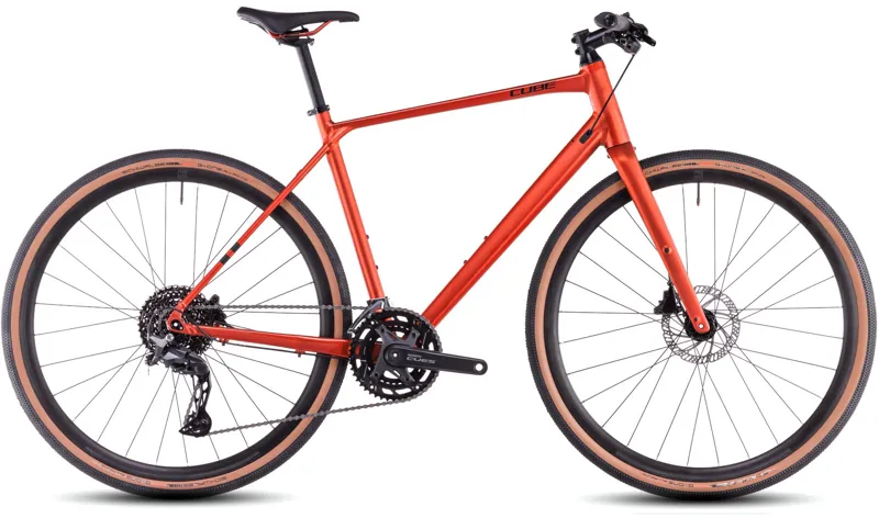 2025 Cube Nulane Pro - Classic frame Hybrid Bike - Fire Orange / Black