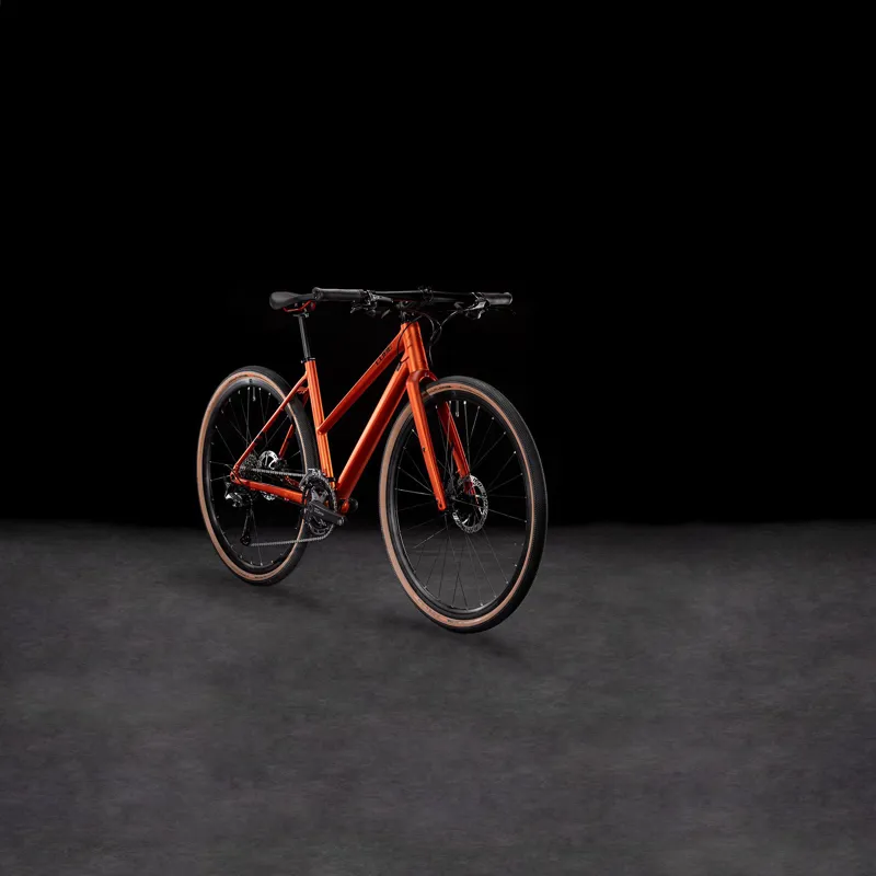 2025 Cube Nulane Pro - Trapeze frame Hybrid Bike - Fire Orange / Black-1