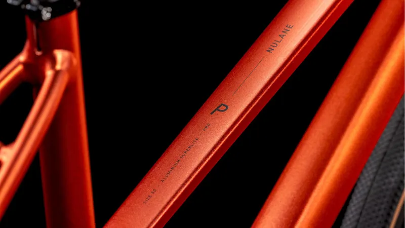 2025 Cube Nulane Pro - Trapeze frame Hybrid Bike - Fire Orange / Black-2