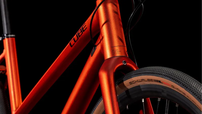 2025 Cube Nulane Pro - Trapeze frame Hybrid Bike - Fire Orange / Black-4
