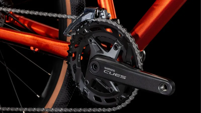 2025 Cube Nulane Pro - Trapeze frame Hybrid Bike - Fire Orange / Black-6
