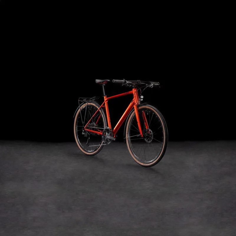 2025 Cube Nulane Pro FE - Fully Equipped Classic frame Hybrid Bike - Fire Orange / Black-1