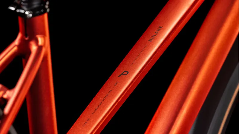 2025 Cube Nulane Pro FE - Fully Equipped Trapeze frame Hybrid Bike - Fire Orange / Black-2