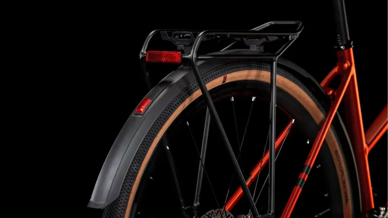 2025 Cube Nulane Pro FE - Fully Equipped Trapeze frame Hybrid Bike - Fire Orange / Black-3