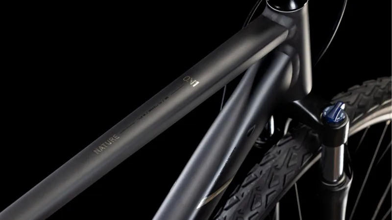 2025 Cube Nature - Classic frame Hybrid Bike - Black / Black-2