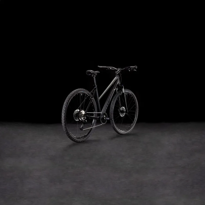 2025 Cube Nature - Trapeze frame Hybrid Bike - Black / Black-1