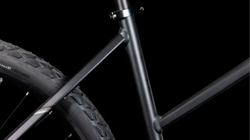 2025 Cube Nature - Trapeze frame Hybrid Bike - Black / Black-4