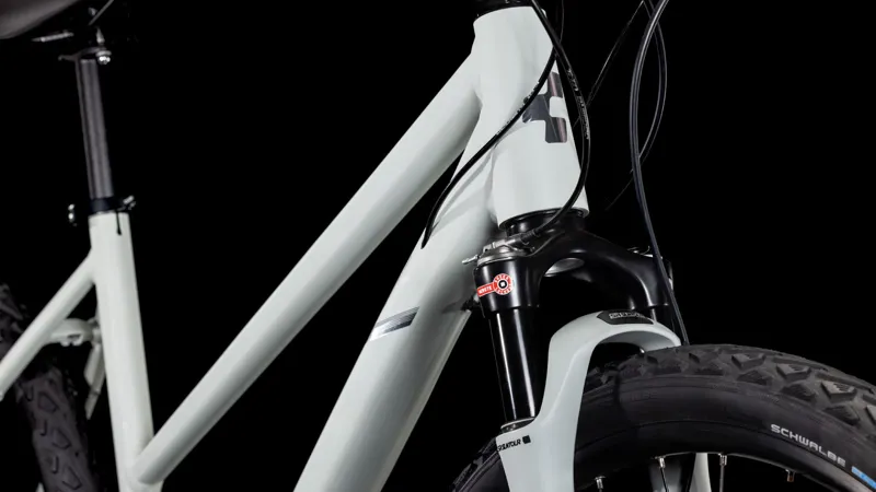 2025 Cube Nature EXC - Trapeze frame Hybrid Bike - Sea Salt / Pyrite-6