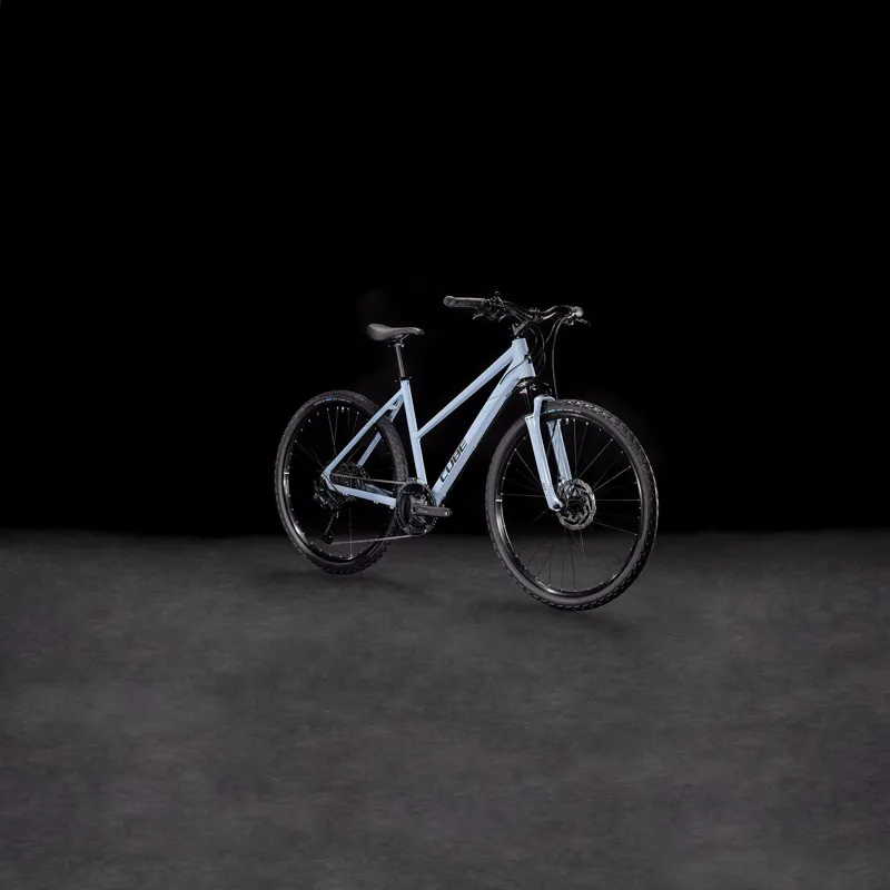 2025 Cube Nature EXC - Trapeze frame Hybrid Bike - Pigeon Blue / Black-1