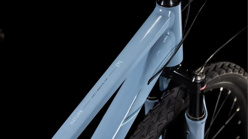 2025 Cube Nature EXC - Trapeze frame Hybrid Bike - Pigeon Blue / Black-2