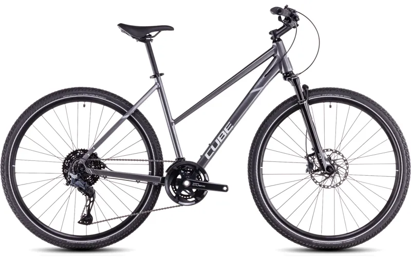 2025 Cube Nature SLX - Trapeze frame Hybrid Bike - Graphite / Fossil