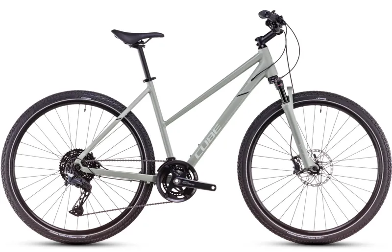 2025 Cube Nature SLX - Trapeze frame Hybrid Bike - Pistacio / Palemint