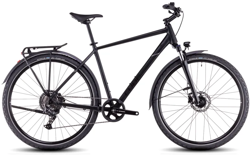 2025 Cube Nature One Allroad - Fully equipped Hybrid Bike - Black / Black