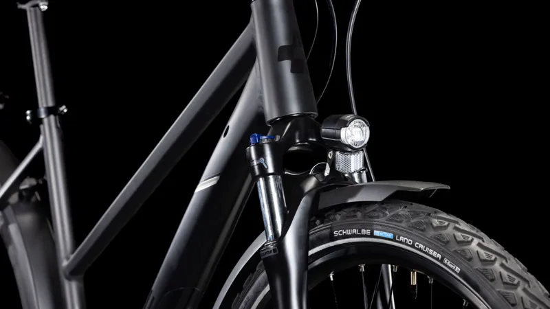 2025 Cube Nature One Allroad - Fully equipped Trapeze frame Hybrid Bike - Black / Black-6