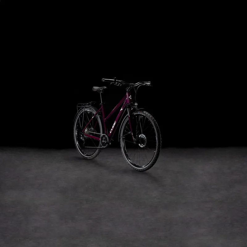 2025 Cube Nature One Allroad - Fully equipped Trapeze frame Hybrid Bike - Amarone / Lunar-1