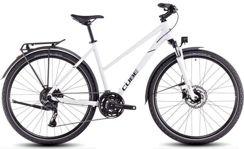 2025 Cube Nature Pro Allroad - Fully Equipped Trapeze frame Hybrid Bike - Cotton / Black