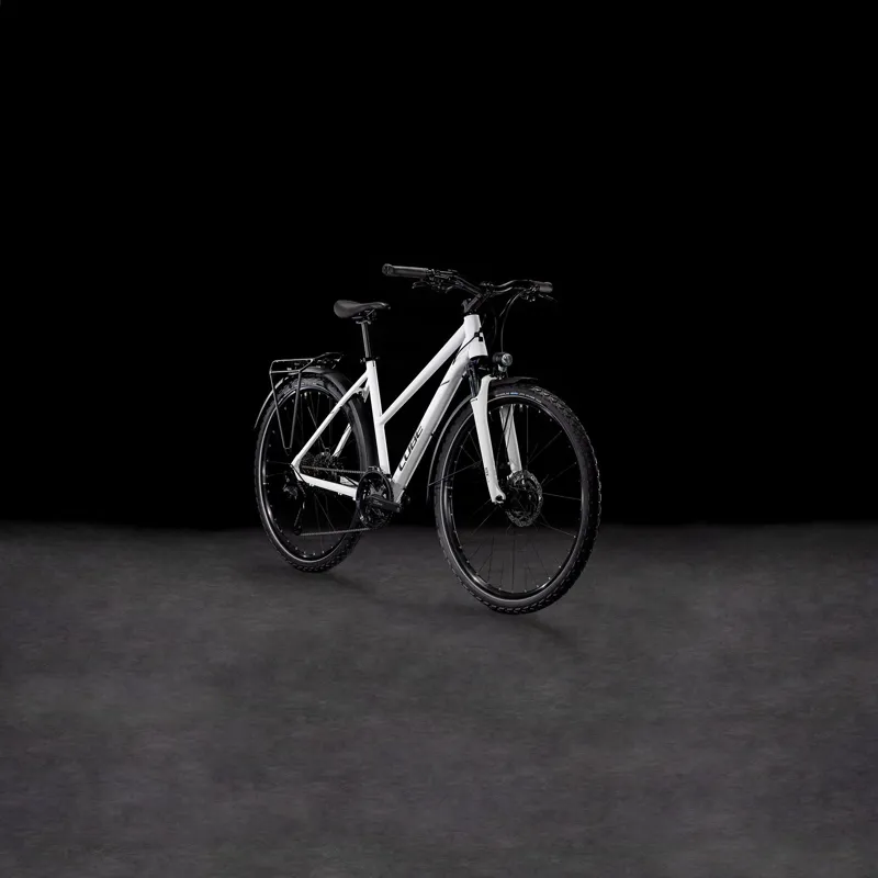 2025 Cube Nature Pro Allroad - Fully Equipped Trapeze frame Hybrid Bike - Cotton / Black-1