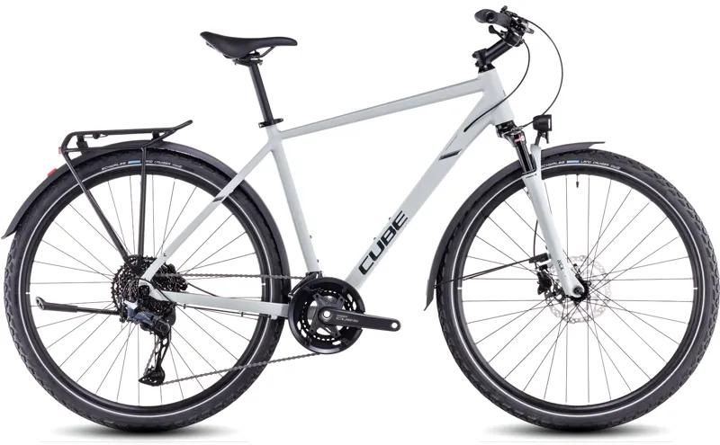 2025 Cube Nature EXC Allroad - Fully equipped Hybrid Bike - Sea Salt / Pyrite