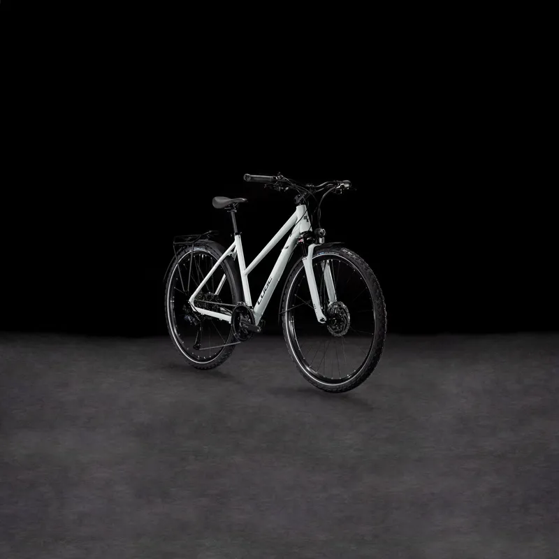 2025 Cube Nature EXC Allroad - Fully equipped Trapeze frame Hybrid Bike - Sea Salt / Pyrite-1