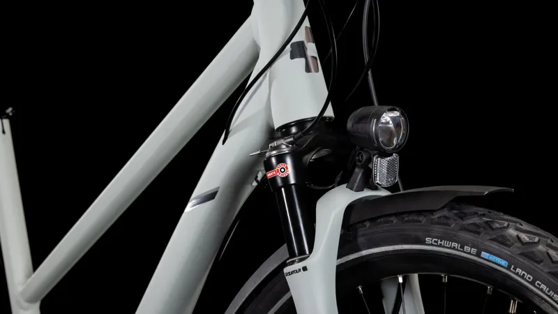 2025 Cube Nature EXC Allroad - Fully equipped Trapeze frame Hybrid Bike - Sea Salt / Pyrite-6