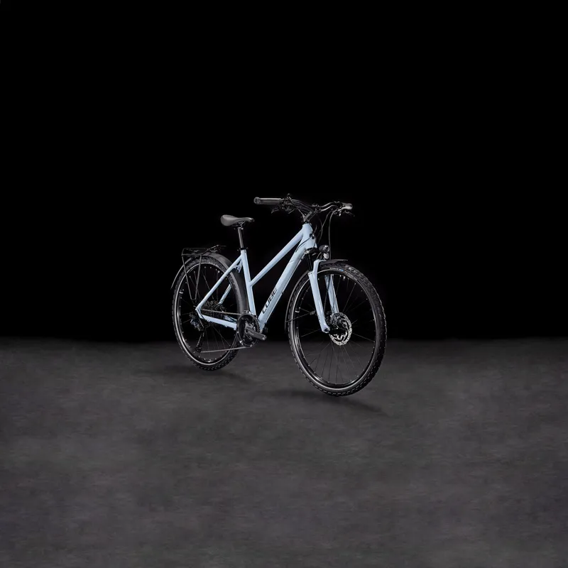 2025 Cube Nature EXC Allroad - Fully equipped Trapeze frame Hybrid Bike - Pigeon Blue / Black-1