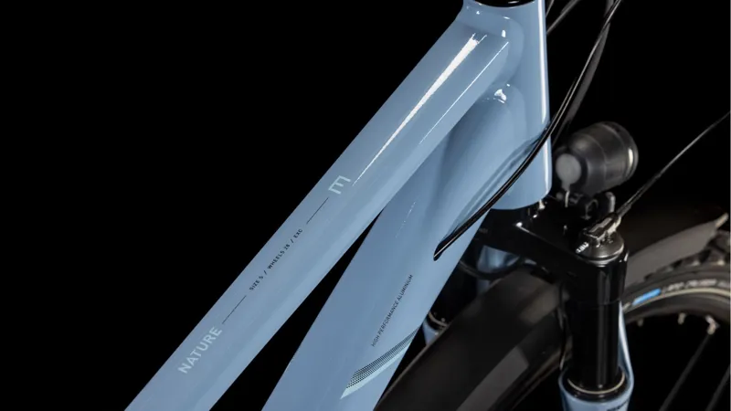 2025 Cube Nature EXC Allroad - Fully equipped Trapeze frame Hybrid Bike - Pigeon Blue / Black-2
