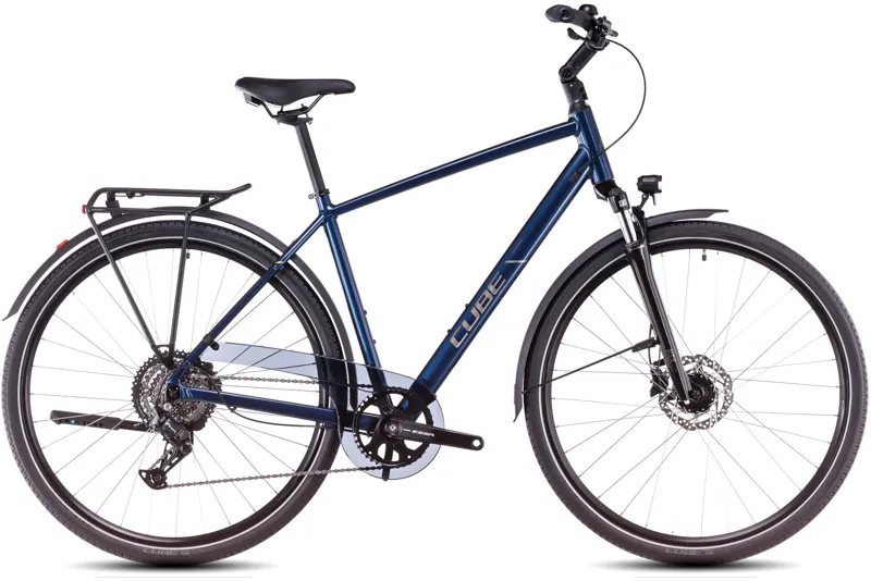 2025 Cube Touring ONE - Classic frame Hybrid Bike - Deep Sea / Black Chrome