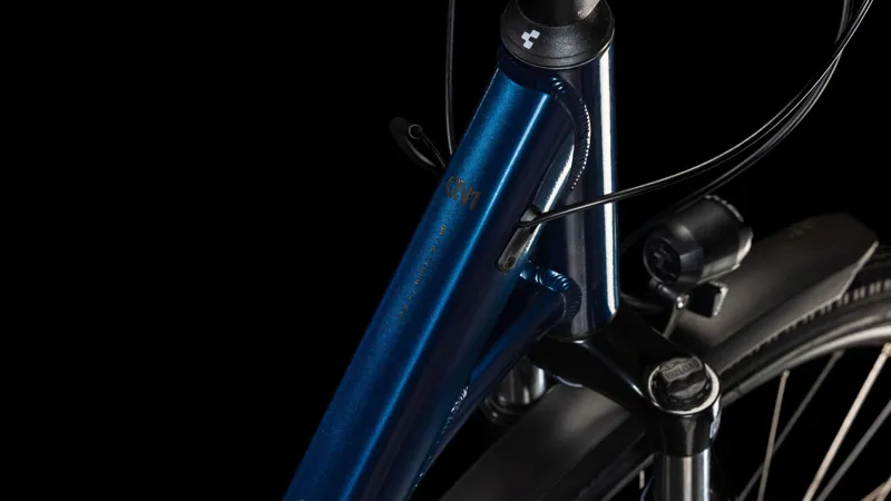 2025 Cube Touring ONE - Easy Entry frame Hybrid Bike - Deep Sea / Black Chrome-2