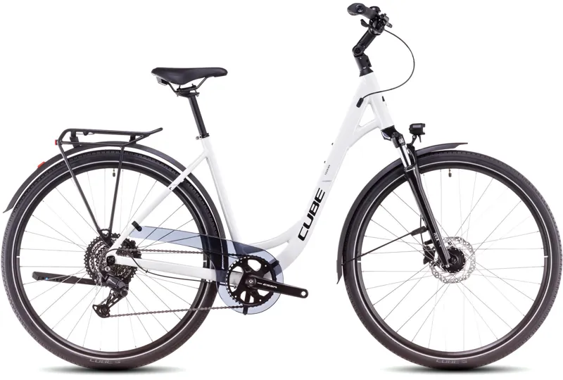 2025 Cube Touring ONE - Easy Entry frame Hybrid Bike - Cotton / Black