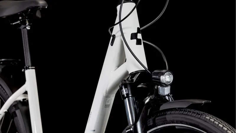 2025 Cube Touring ONE - Easy Entry frame Hybrid Bike - Cotton / Black-6