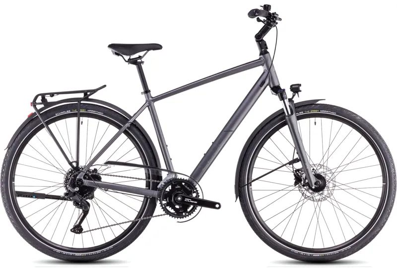 2025 Cube Touring PRO - Classic frame Hybrid Bike - Slab Grey / Metal
