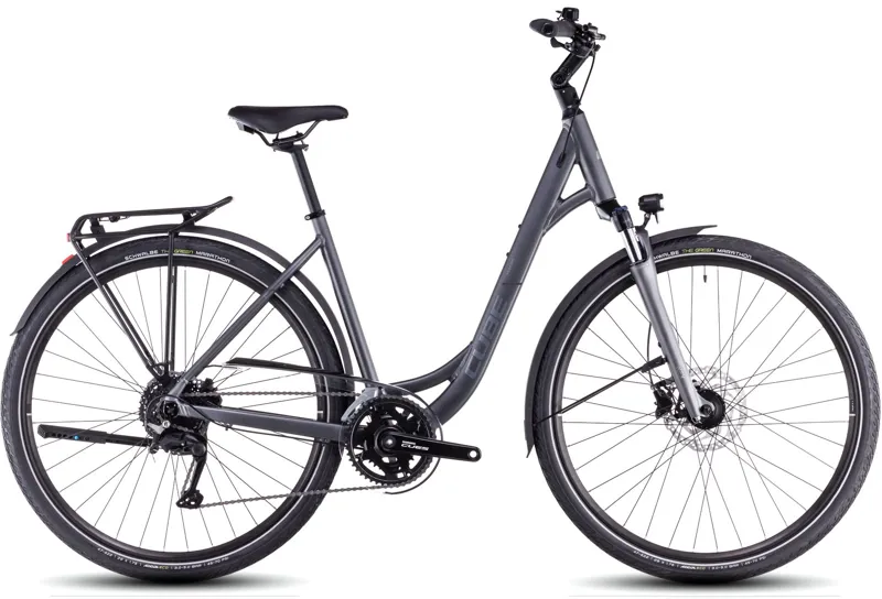 2025 Cube Touring PRO - Easy Entry frame Hybrid Bike - Slab Grey / Metal