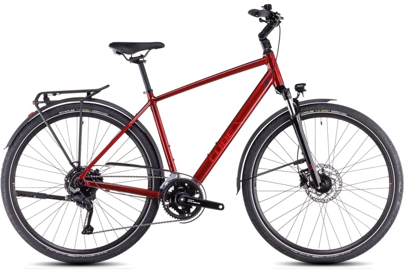 2025 Cube Touring PRO - Classic frame Hybrid Bike - Maroon / Pearl
