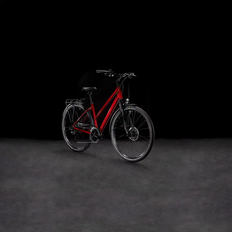 2025 Cube Touring PRO - Trapeze frame Hybrid Bike - Maroon / Pearl-1