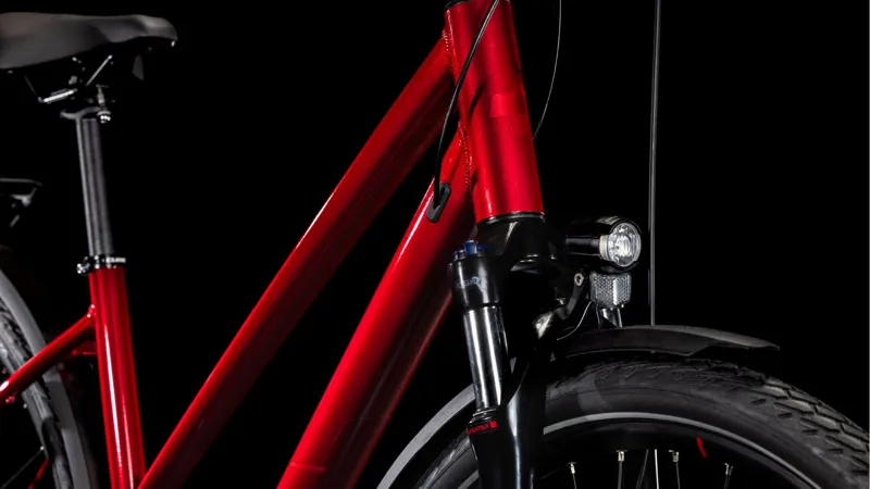 2025 Cube Touring PRO - Trapeze frame Hybrid Bike - Maroon / Pearl-5