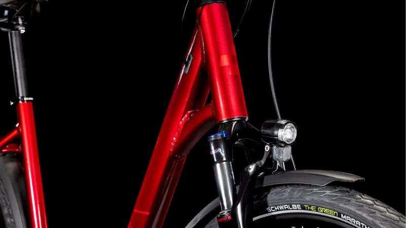 2025 Cube Touring PRO - Easy Entry frame Hybrid Bike - Maroon / Pearl-6