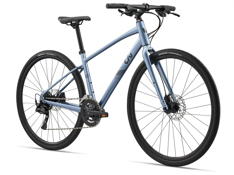 2026 Liv Alight 2 Disc - Female specific rigid hybrid bike - Frost Silver-1