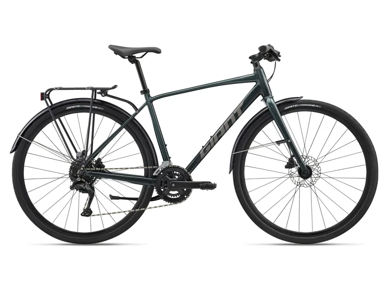 2026 Giant Escape 2 City Disc - Rigid Hybrid Bike - Asphalt Green