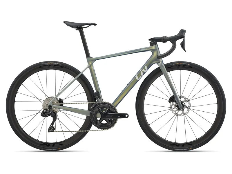 2025 Liv Langma Advanced Pro 1 - 105 Di2 equipped Road Race bike - Gloss Aurora Noise