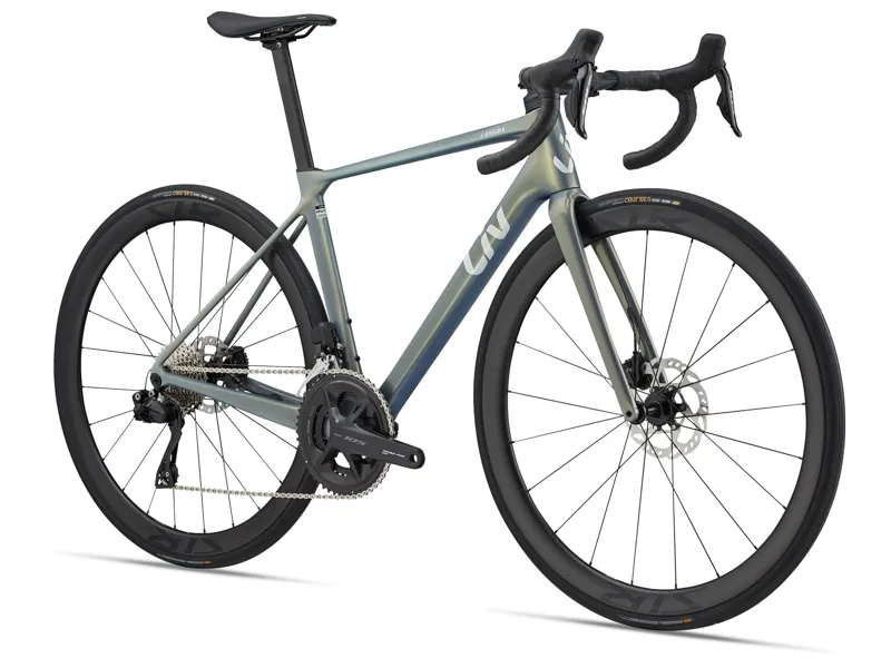 2025 Liv Langma Advanced Pro 1 - 105 Di2 equipped Road Race bike - Gloss Aurora Noise-1