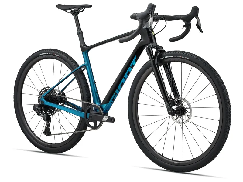 2024 Giant Revolt X Advanced Pro 2 Gravel Bike - Black and Sea Sparkle-1
