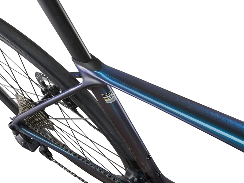 2025 Giant TCR Advanced Pro 0 - Ultegra Di2 equipped Road Race Bike - Gloss Ocean Twilight / Lightning Silver-6