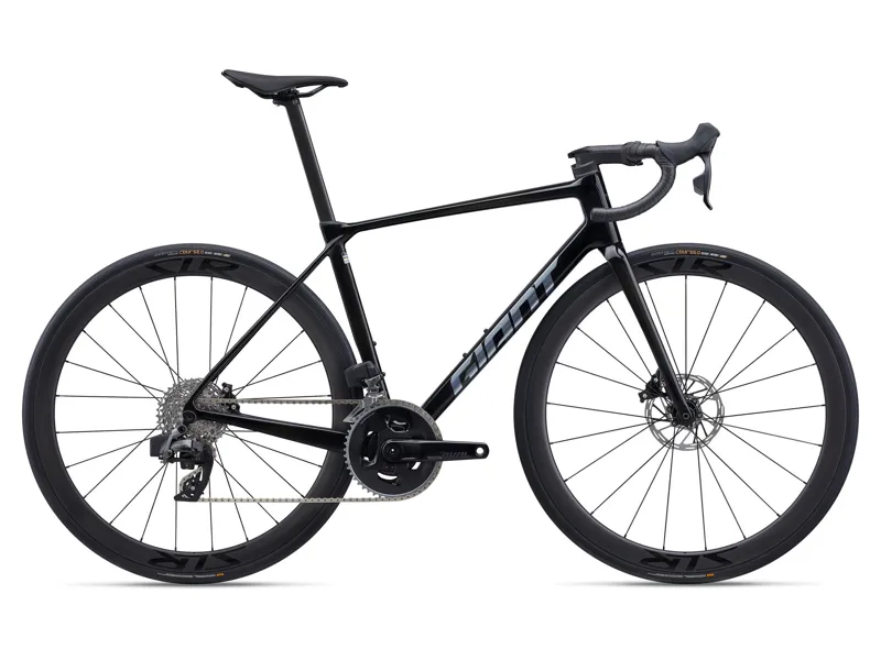 2025 Giant TCR Advanced Pro 1 - SRAM AXS equipped Road Race Bike - Gloss Carbon / Polished Foil
