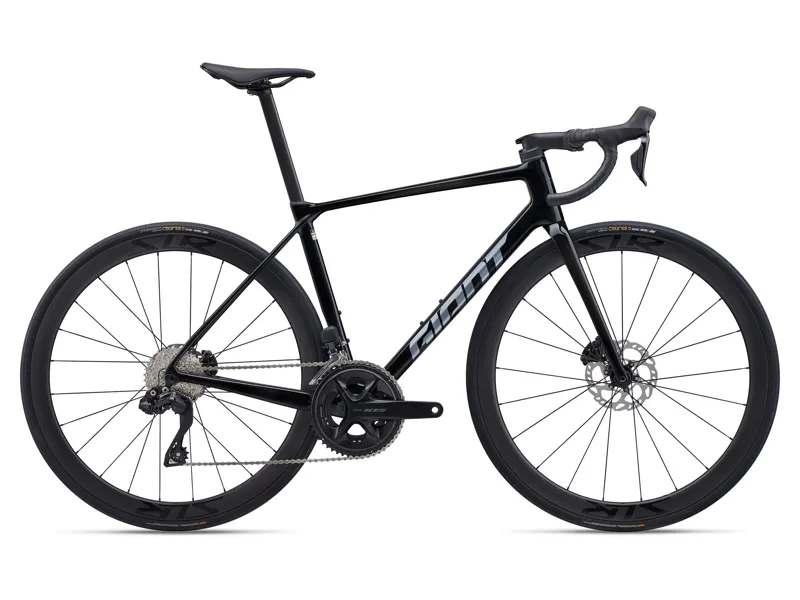 2025 Giant TCR Advanced Pro 1 - Di2 equipped Road Race Bike - Gloss Carbon / Polished Foil