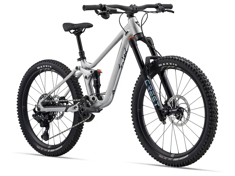 2026 Giant Faith 24 - Full Suspension Kids Mountain Bike - Raw Aluminium-1